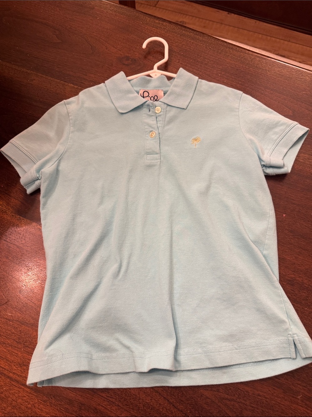 Lily Pulitzer Light Blue Polo palm